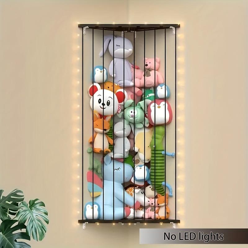 Plush Toy Storage Rack, 1 Count Triangular Bright Funky Plush Animal Storage Rack, Adjustable Length Hanging Storage Rack, Suitable for Storing Various Plush Toys, Organiser, Hangable