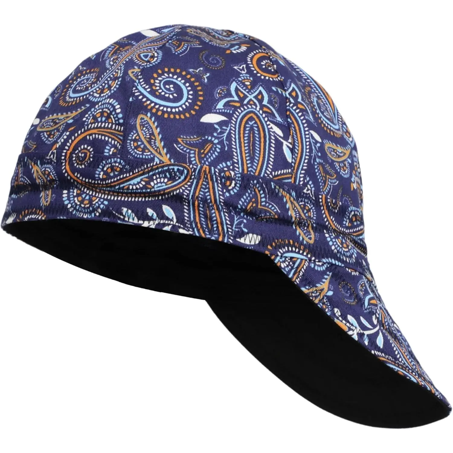 Welding Cap Paisley Printed CAT2 Midweight 6 Pannel Welder Caps
