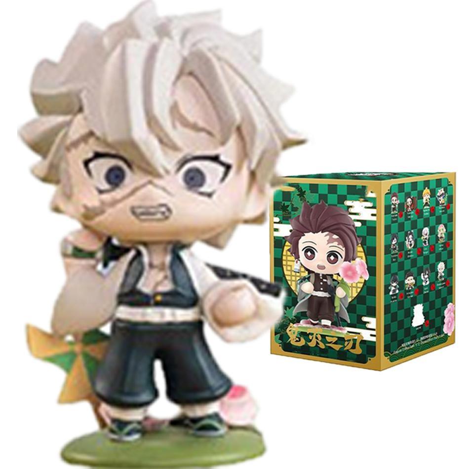 Demon Slayer Tanjiro Kamado Nezuko anime cartoon figure blind box creative personalized statue model ornament surprise gift box