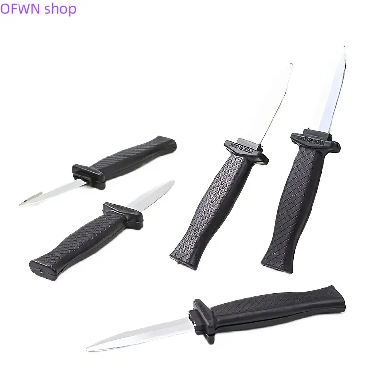 2026 new 4- pcs (with minor defects) 4.72-inch mini version with damaged props, retractable prank fake knife, spring retractable skill knife, comedy props, magic performance props, no battery