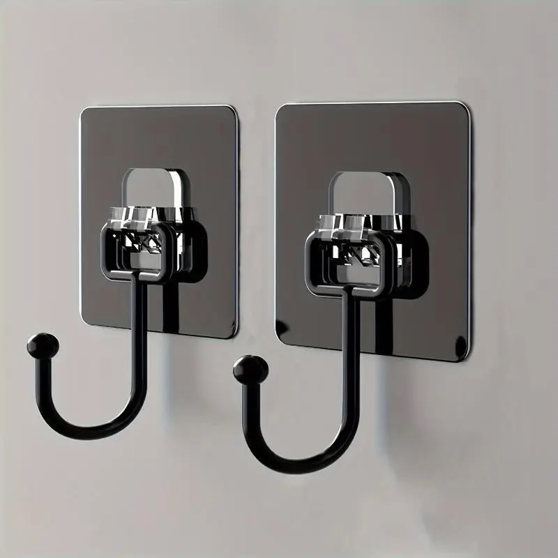 5pcs Large Heavy Duty Wall Hook, Self Adhesive Hanging Hook, Self Adhesive Hooks, Multipurpose Coat Hat Towel Key Sundry Hook, Waterproof Hanger Hook Bathroom Toilet Kitchen, Household Utility Hook Accessories