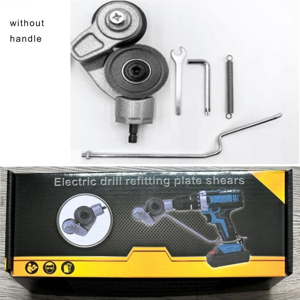 Sheet Metal Cutter Drill Attachment, Electric Drill Shears, Metal Nibbler Drill Attachment for Cutting Iron, White Sheet, Steel, Copper, Aluminum, Metal, Universal