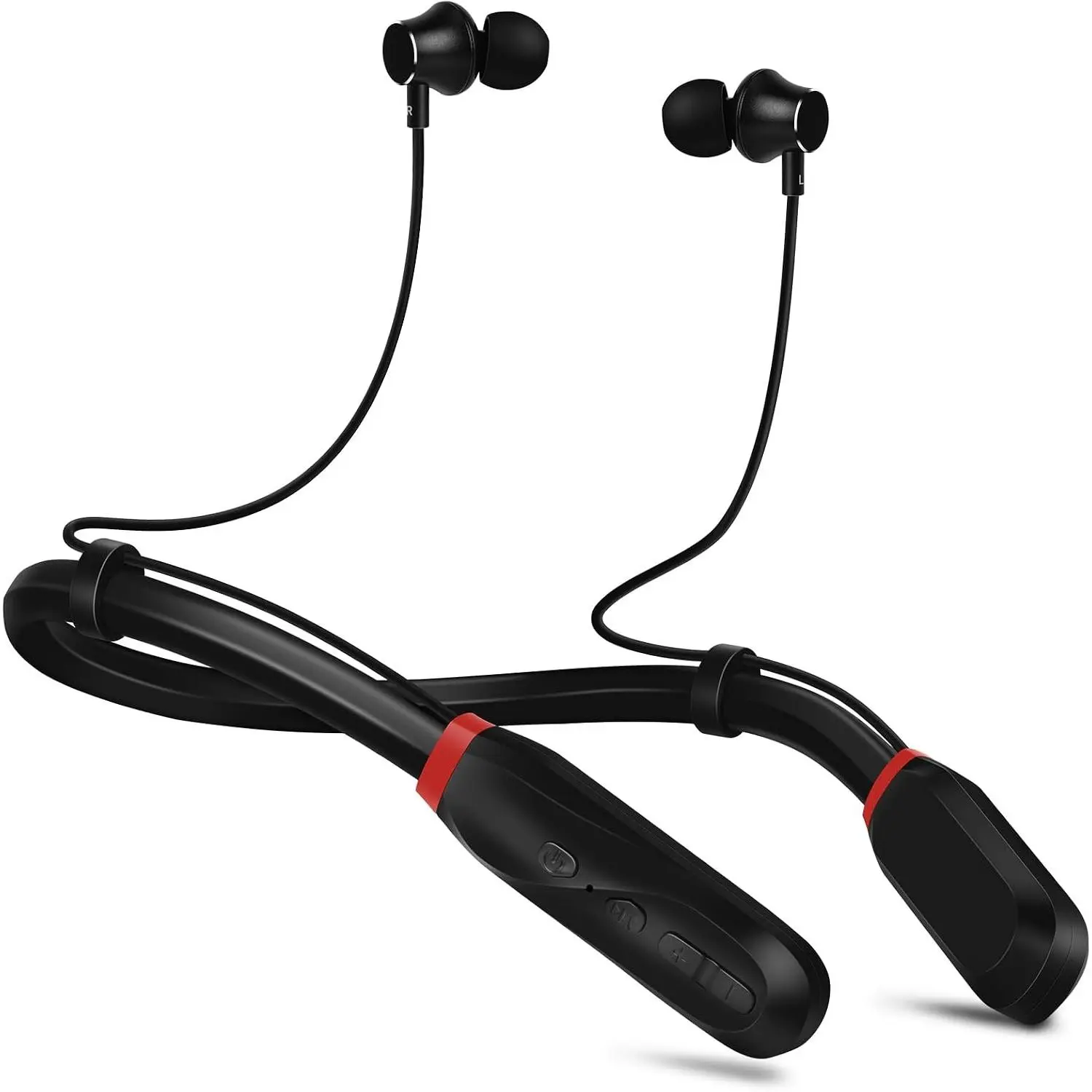 Neckband Bluetooth Headphones, 200H Playtime Wireless Stereo Neckband Earbuds with Mic, Waterproof Around-Neck in-Ear Headset for Sports/Workout/Office (Black)Gift