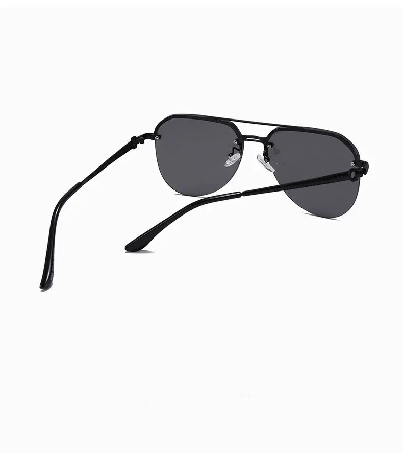 New Fashion Metal Half Frame Women's Outdoor Sunglasses Classic Double Beam Glasses New Fashion Metal Half Frame Women's Outdoor Sunglasses Classic Double Beam Glasses