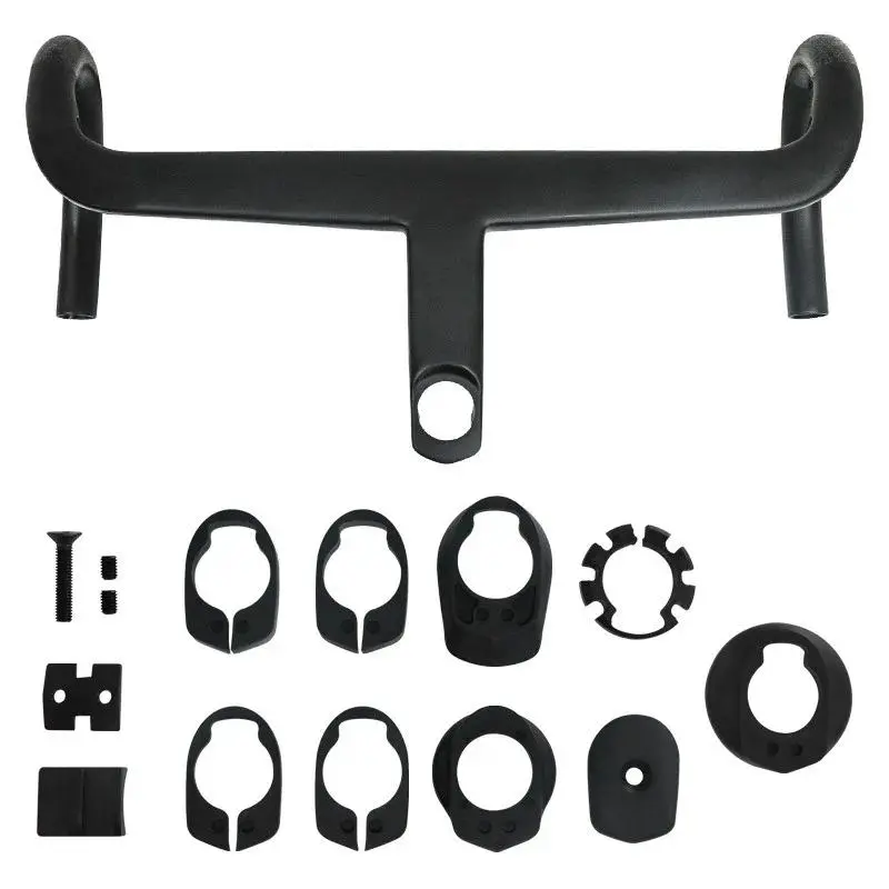 No logo carbon fiber integrated road Racing handlebar for C68/V5Rs/V4Rs/C68 Gravel/C68 Allroad series, 370-430mm