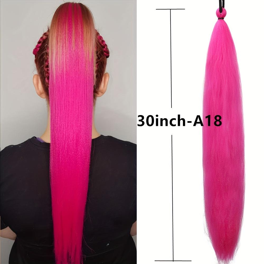 Women's Colorful Braided Ponytail Wig with Elastic Band - Straight Synthetic Hair Easy to Style, Cosplay, Photography - Suitable for All Races, Cosplay Wig, Vibrant Wig, Secure Elastic Band, Photography Wig, Fashion Enthusiasts