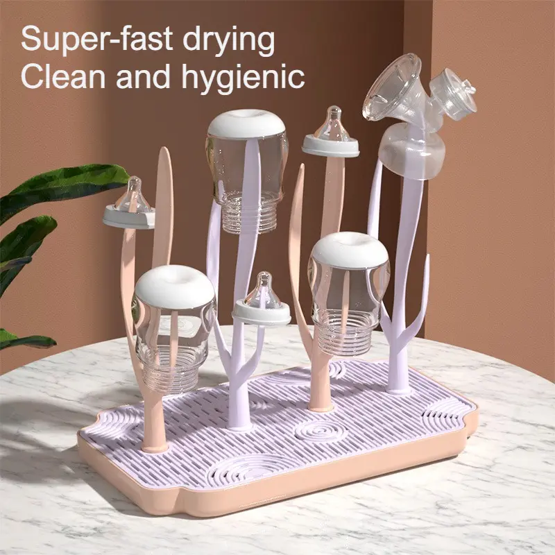 Bottle Dryer Rack Drainer Tray Bottle Drying Stand Pacifiers and Lids Space-Saving Design for Home and Restaurant Use