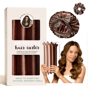 No-Heat Overnight Curlers – Large Curl Sleep Rollers, Heatless Sponge Hair Wraps for Effortless Waves