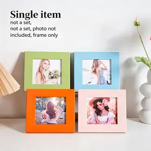 4 Inch Square Double-Sided Display Frame, Multicolor Desktop Wall Mount Home Decor Gift, Dual-Use Photo Frame, No Photos Included