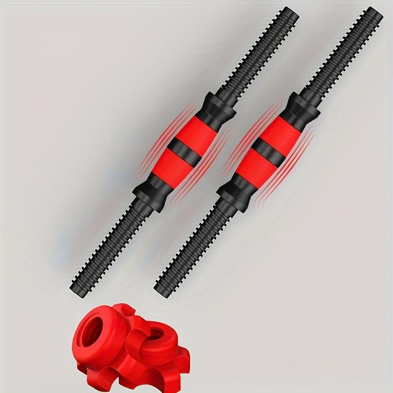 Universal Dumbbell And Barbell Combo Accessory Set - 2 Rubber-Coated Weight Bars + 4 Anti-Slip Bolts |   Professional Strength Training Equipment |   Star Lock Safety System |   Sweat-Absorbing Foam Grips |   Full Body Workout for Arms/Shoulders/Abs/Legs