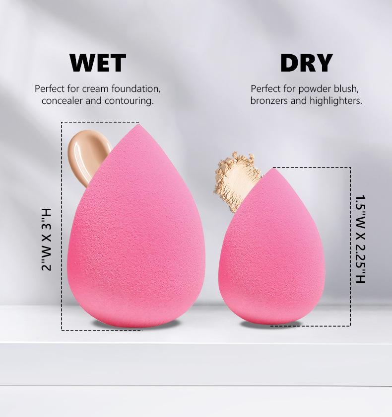 6-piece set of teardrop-shaped makeup sponges,for powder, cream and liquid, super soft wonder beauty cosmetic