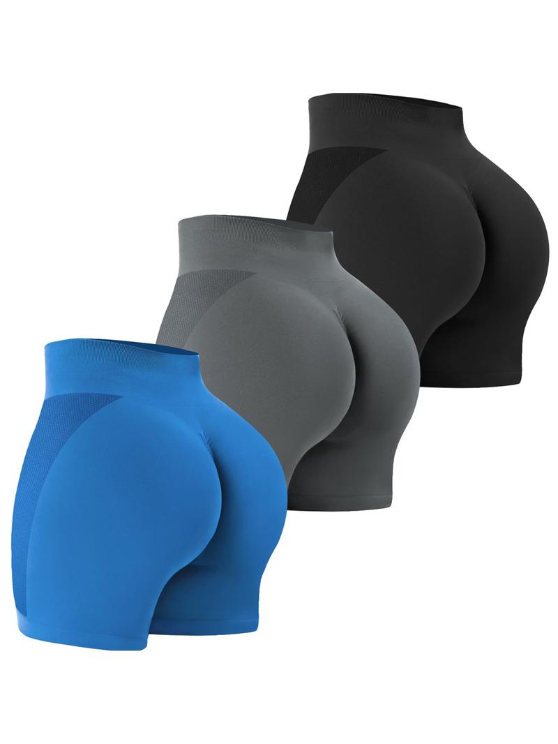 Women's 3pcs Shapewear Shorts Tummy Control High Waist Butt Lifting Scrunch Seamless Shapewear Bottoms