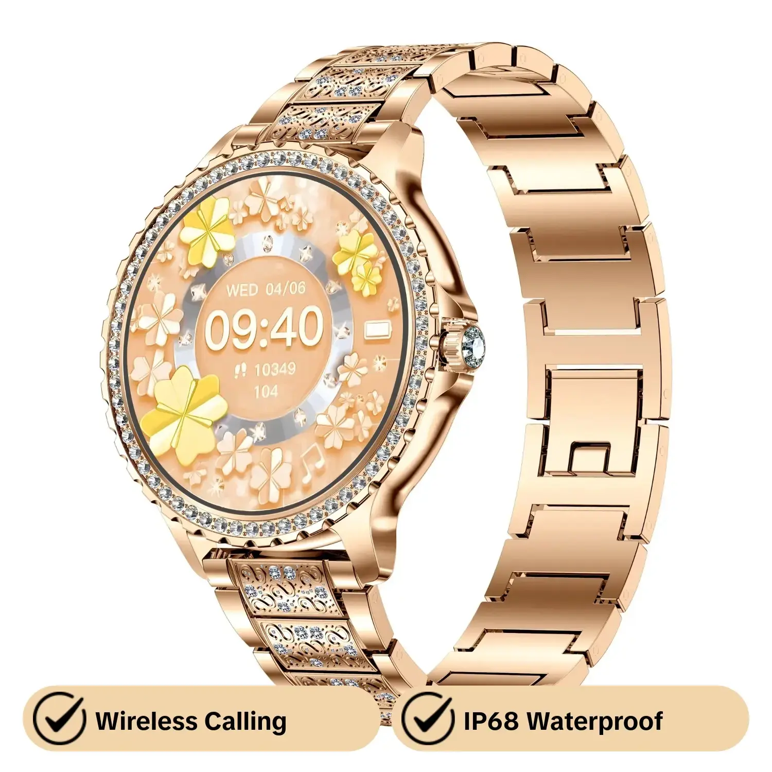 Smart Watch for Women, 1.32-inch HD Large Screen Digital Watch with 2 Straps, Waterproof Fitness Tracker, Wireless Call, Step Counter, Smartwatch with pedometer, Compatible with Android and iOS Systems, Valentine's Day Gifts, Smartwatch