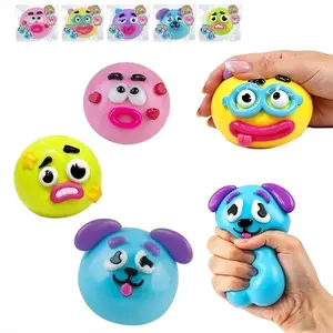 Kawaii Funny Dog Smushers Squishy Pinch Pressure Ball DIY Stress Relief Toy Anti-Stress Fidget Squeeze for Autism ADHD Gifts