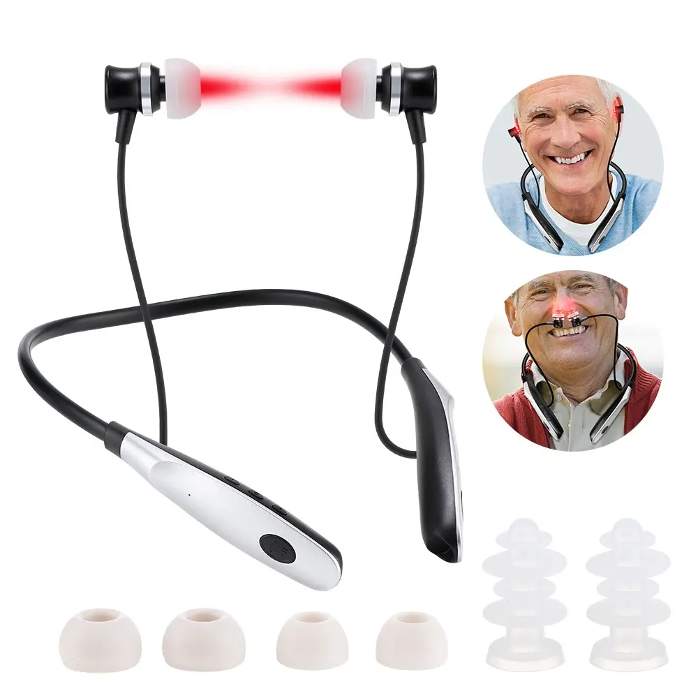 Rechargeable Portable Nasal and Ear Canal Laser Therapy Device, Neck-Hung Ear Laser Therapy, 650nm Light Wave, Relieves Discomfort, Promotes Circulation