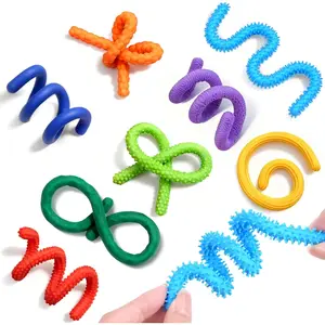 8Pack Silicone Sensory Sticks for Kid Girl Boy, Fidget Toys for Adult Silent Figette Classroom Prize Treasure Box Calming Corner ADHD Autism Autistic Airplane Travel Dementia Activities for Seniorsfidget toys