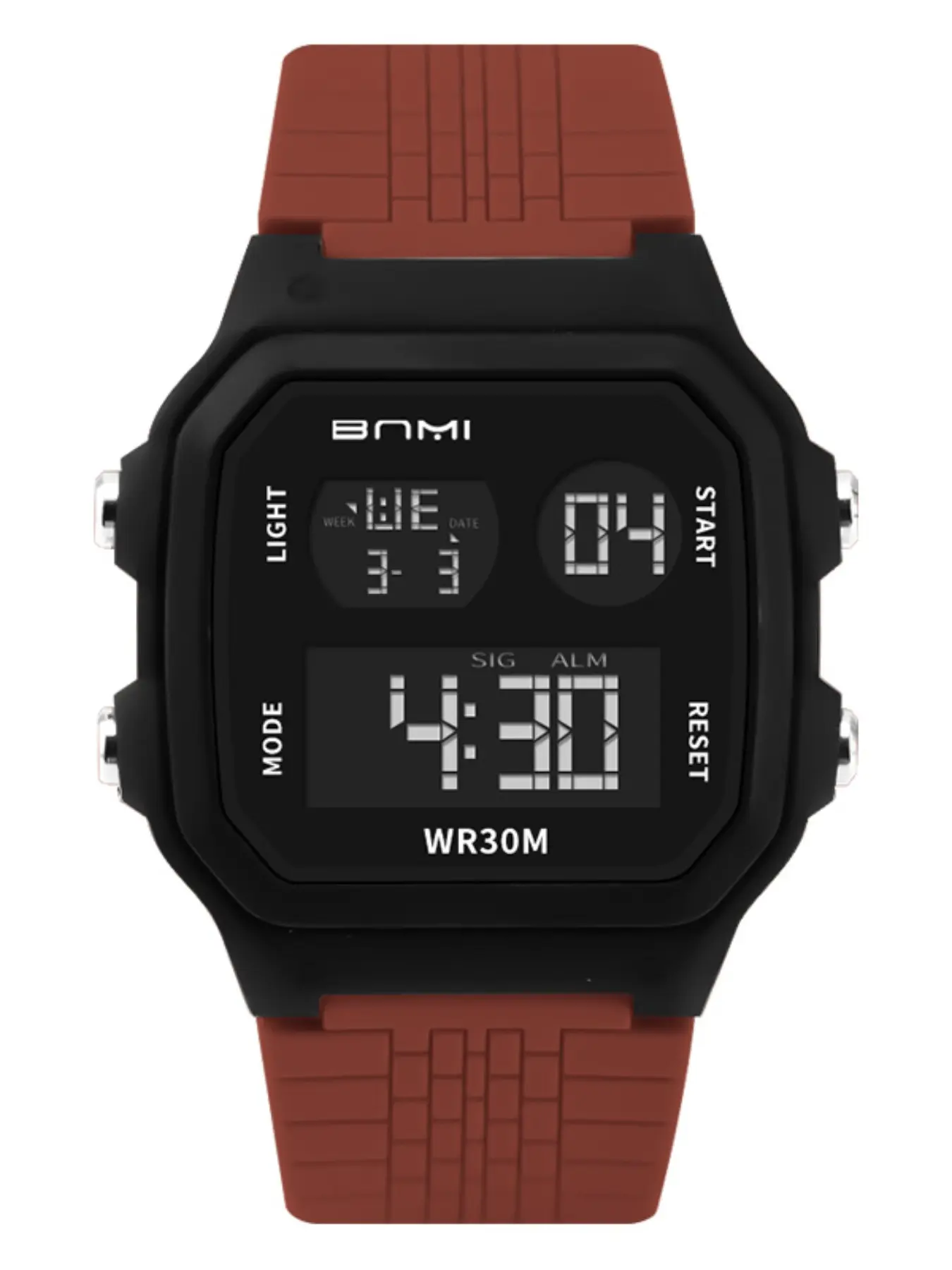 Men's Sports Watch, 3atm Waterproof, Digital Face, Round Case, Electronic Movement, Button Cell Battery, All Seasons Wear
