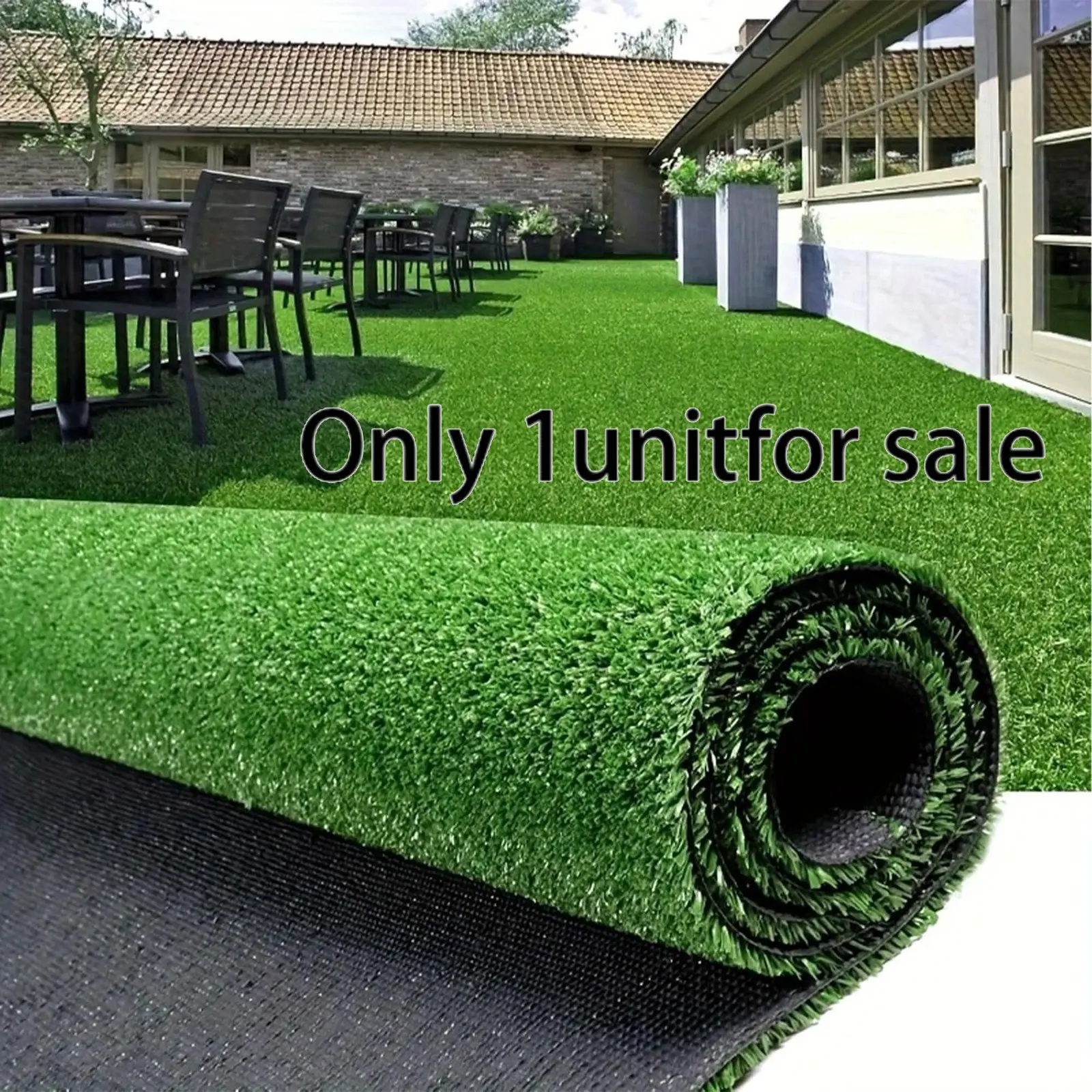 Artificial Grass Carpet, Plastic Lawn Mat, Interlocking Rug, Roof Installation, Landscape Greening, Durable Synthetic Turf, Mimics Real Grass