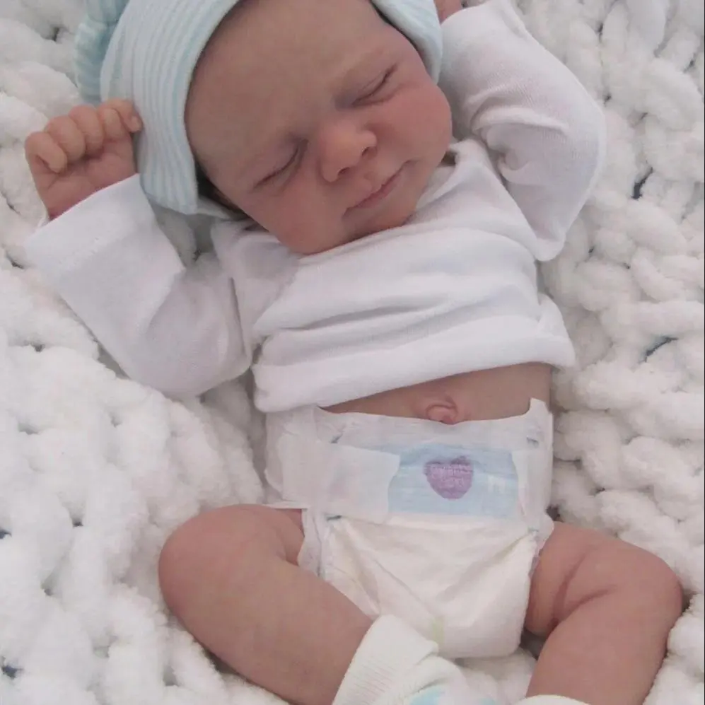 16In Reborn Baby Dolls Silicone Full Body Boy Vinyl Realistic Newborn Baby Doll