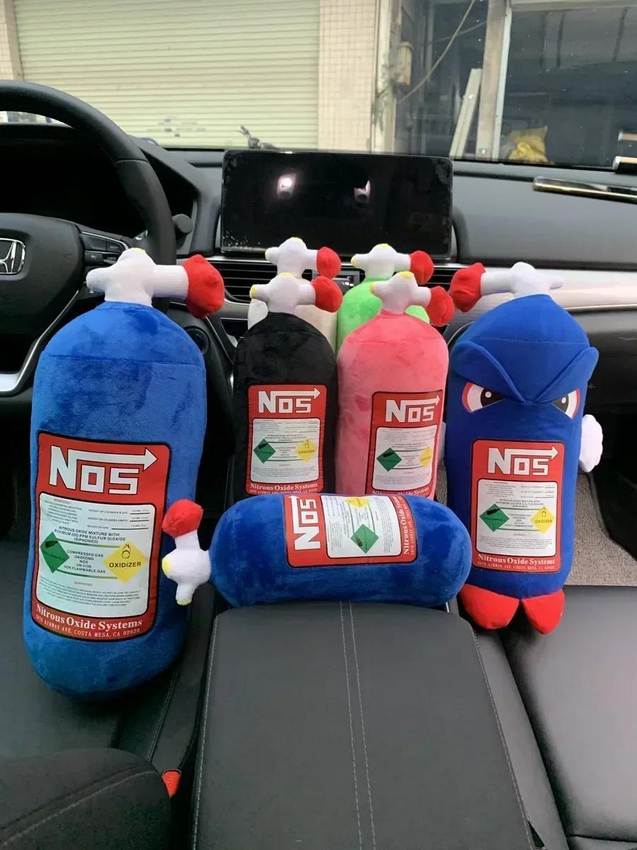 New NOS Nitrous Oxide Bottle New Plush Toys Pillow Stuffed Soft Turbo JDM Cushion Gifts Car Decor Headrest Backrest Seat Neck