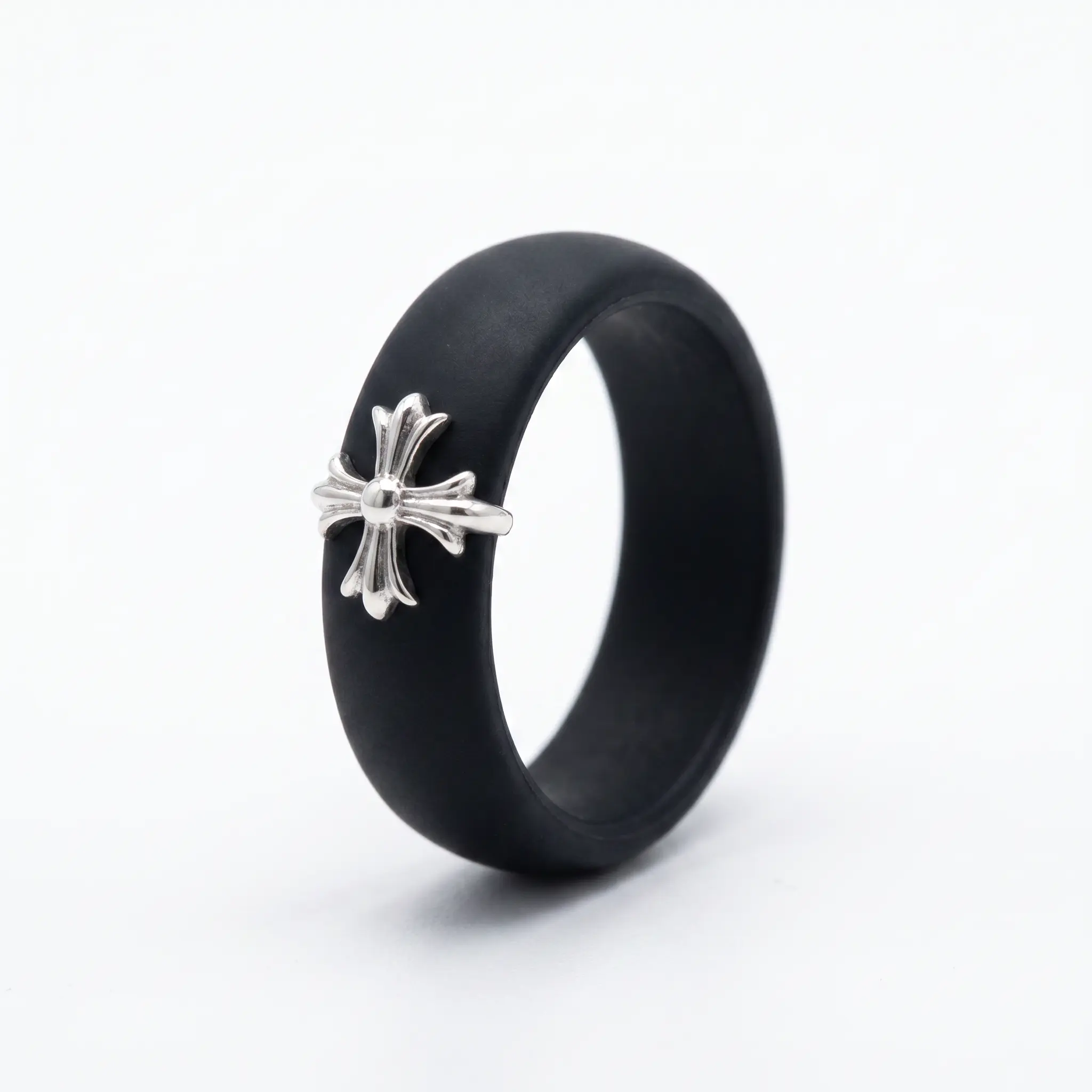 Interchangeable Cross Silicone Ring for Men & Women | Premium Finish Soft Wedding Band | Sizes 4-12