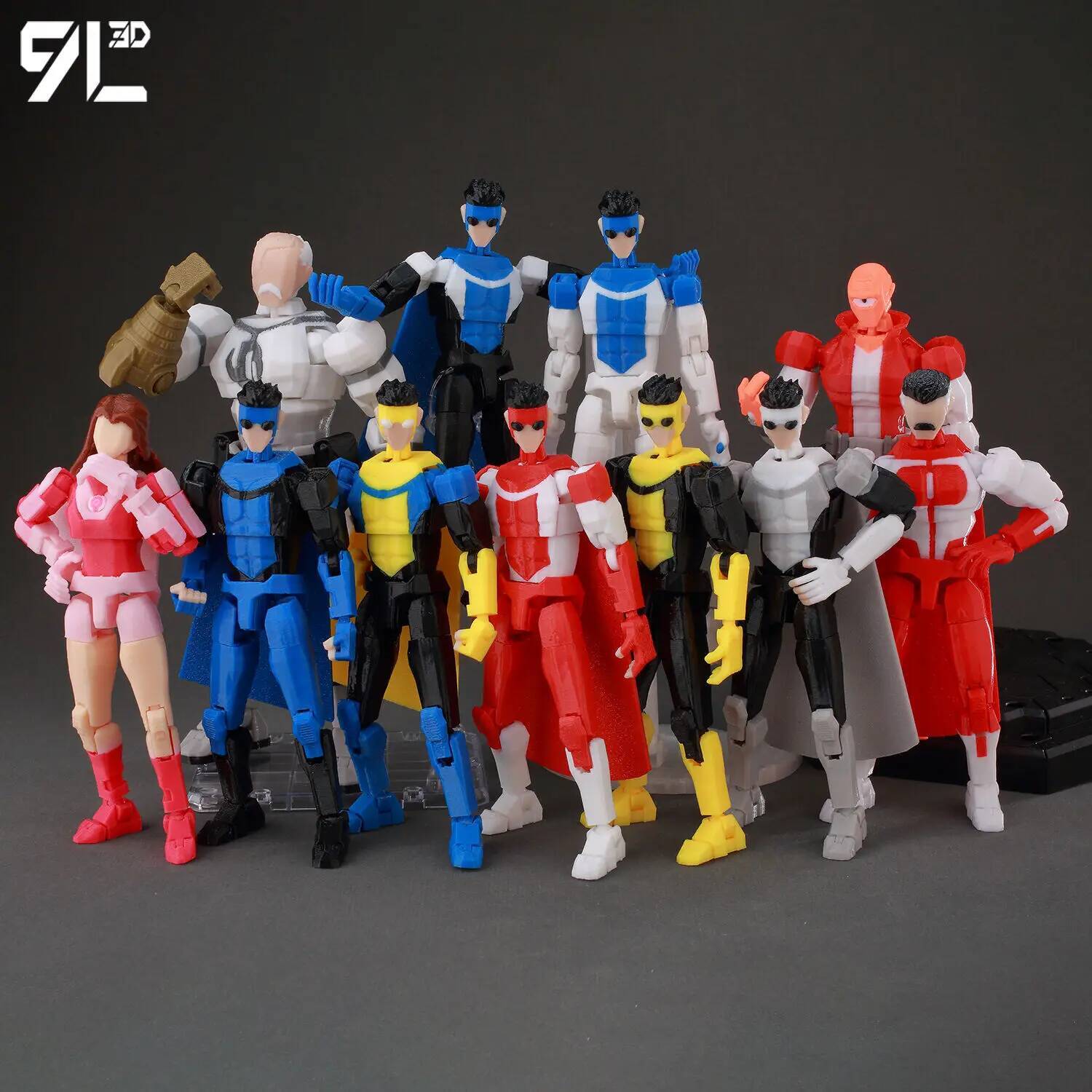 9L3D Multi-Jointed Movable T13 Lucky13 Printed Male Base Body Poseable Blank Action Figure Mannequin Dummy13 Action Figures Toys