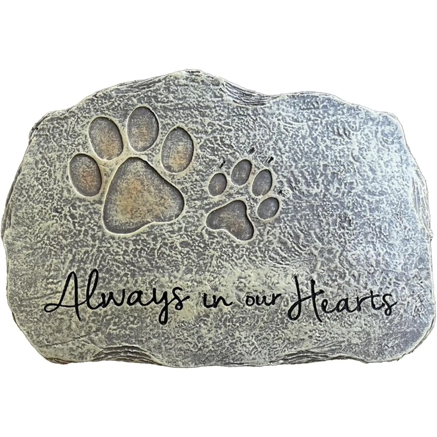 Pet Memorial Stone for Cat or Dog Durable Waterproof Garden Grave Marker for Indoor Outdoor Use Sympathy Gift for Pet Loss Paw