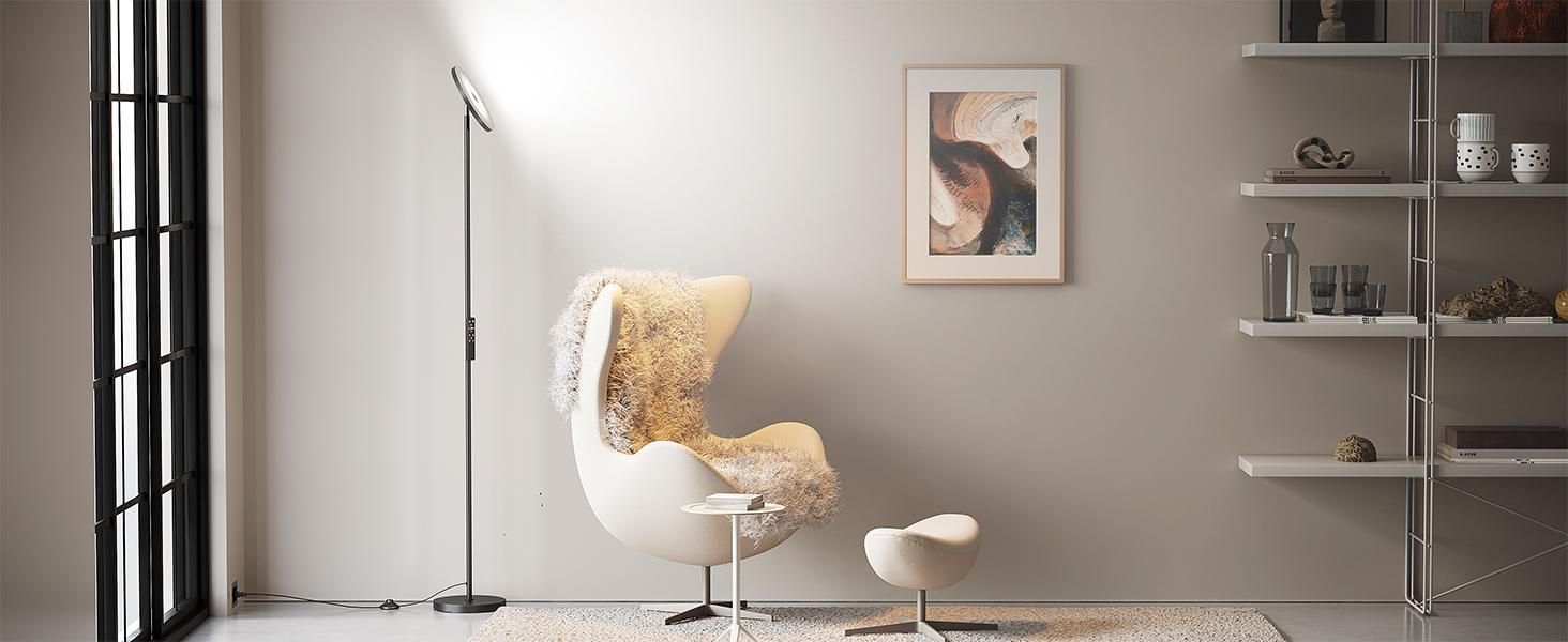 Floor Lamp for Living Room, 32W/3000LM Super Bright LED with Remote Control – 69" Tall Standing Lamp, Stepless Dimmable, Modern Torchiere Corner Lamp for Bedroom and Office