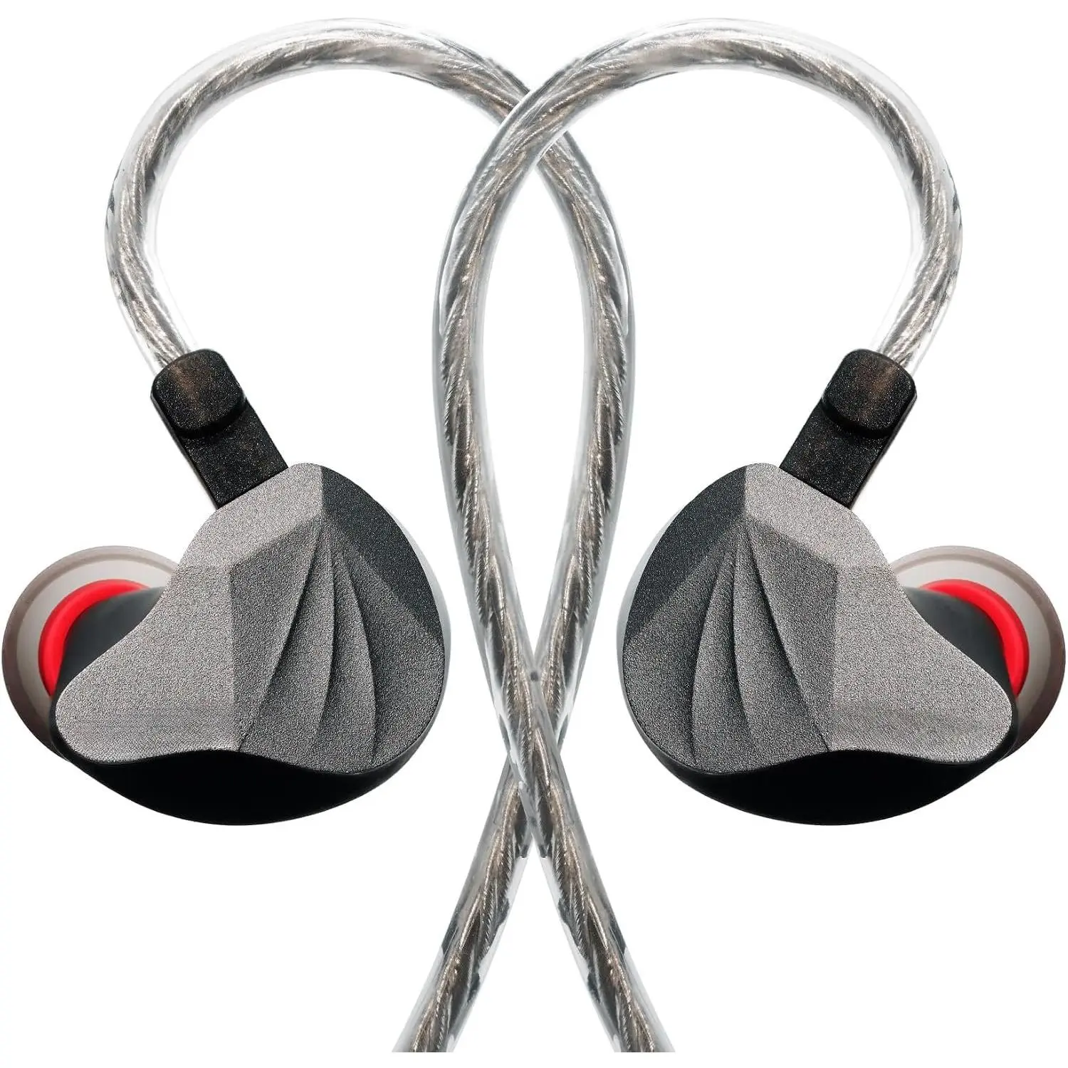 Audiophile IEMs - Hybrid 1DD+2BA Drivers, HiFi Copper-  with Type-C DAC,   Shell, CNC Aero- Faceplate - for Extended Listening and Gaming