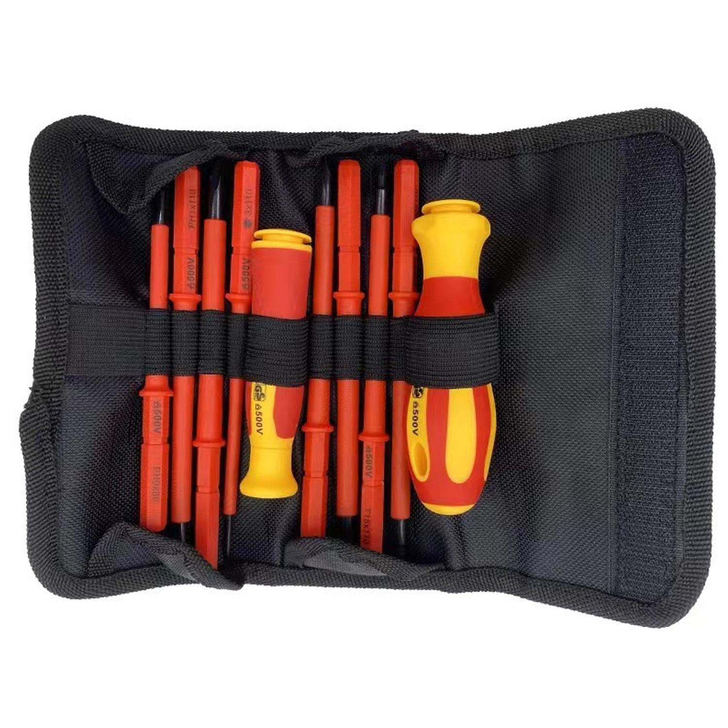 Insulated Screwdriver Tool Kit, Hex Shank Screwdriver, Multipurpose Professional Hand Tool Set, Durable Screwdriver Set for Home, Office and Industrial Use, Tool Box