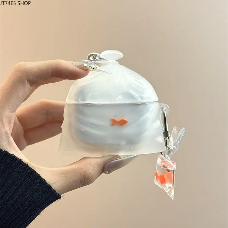 Internet Celebrity Garbage Bag Goldfish Silicone Earbud Case Compatible with AirPods 4, AirPods 3 & AirPods Pro 2