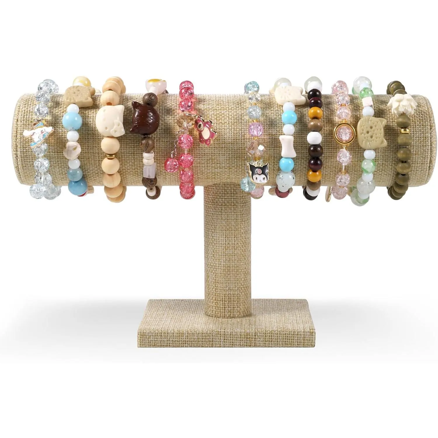 T-Bar Bracelet Holder Stand,  Display for Vendors | Soft Anti-Scratch, -Free Display,  Anti-Tip Base for Vendors, Craft Shows, Retail &  Storage