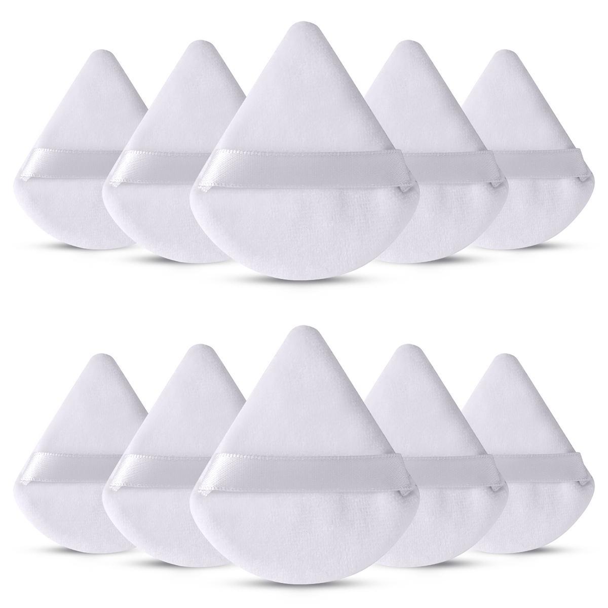 Triangle Powder Puff, 10pcs Soft Makeup Sponge Puff for Liquid Foundation, Face & Body Powder, Cream, Blending & Facial Detailing, Beauty Makeup Cosmetic Tool