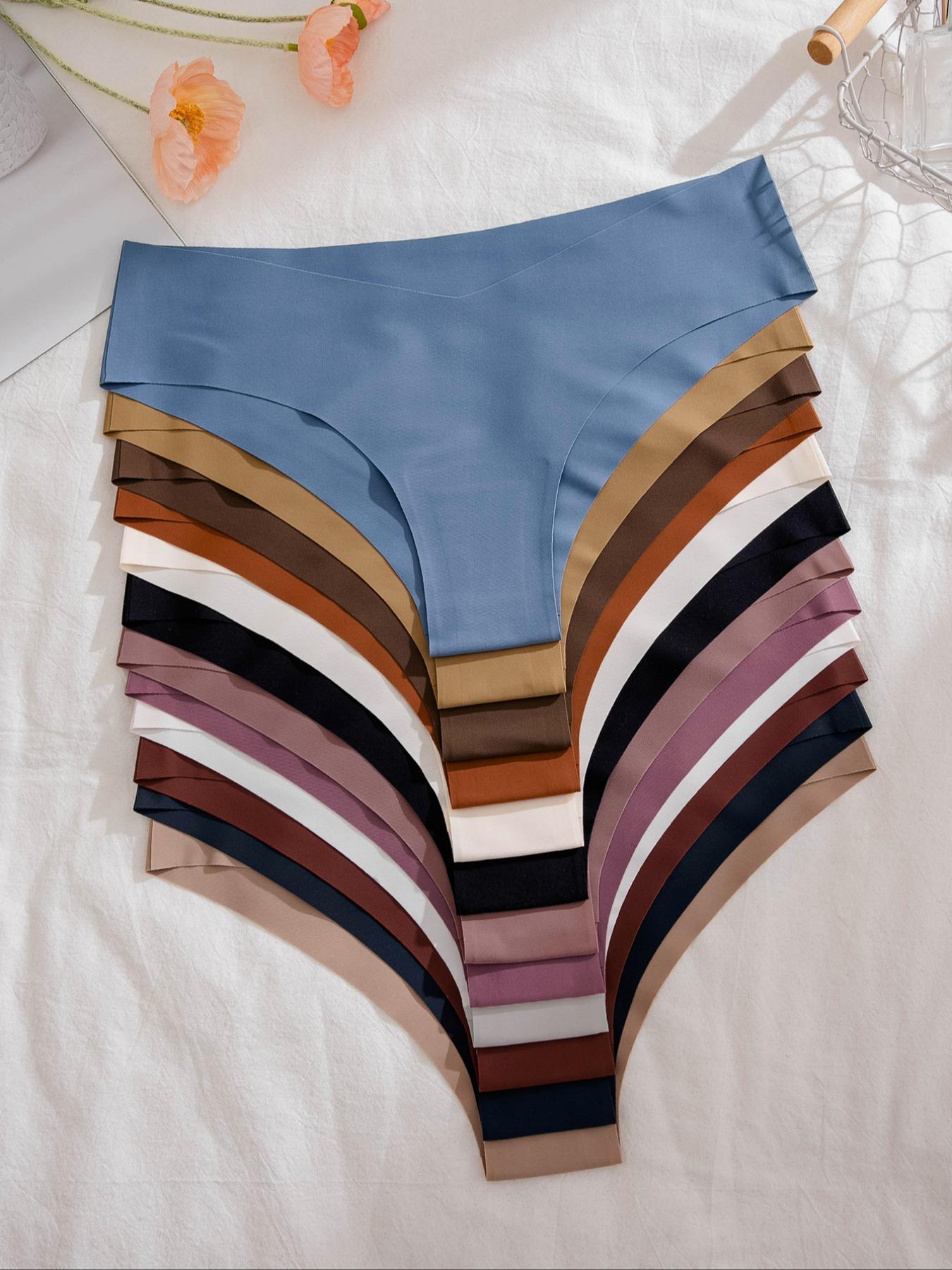 Women's Solid Seamless Panties, Comfort Soft Elegant Knicker, Multipack Panties Underwear for All Seasons, Panties for Women, Womenswear & Underwear, Underwear for Women, Women Underwear