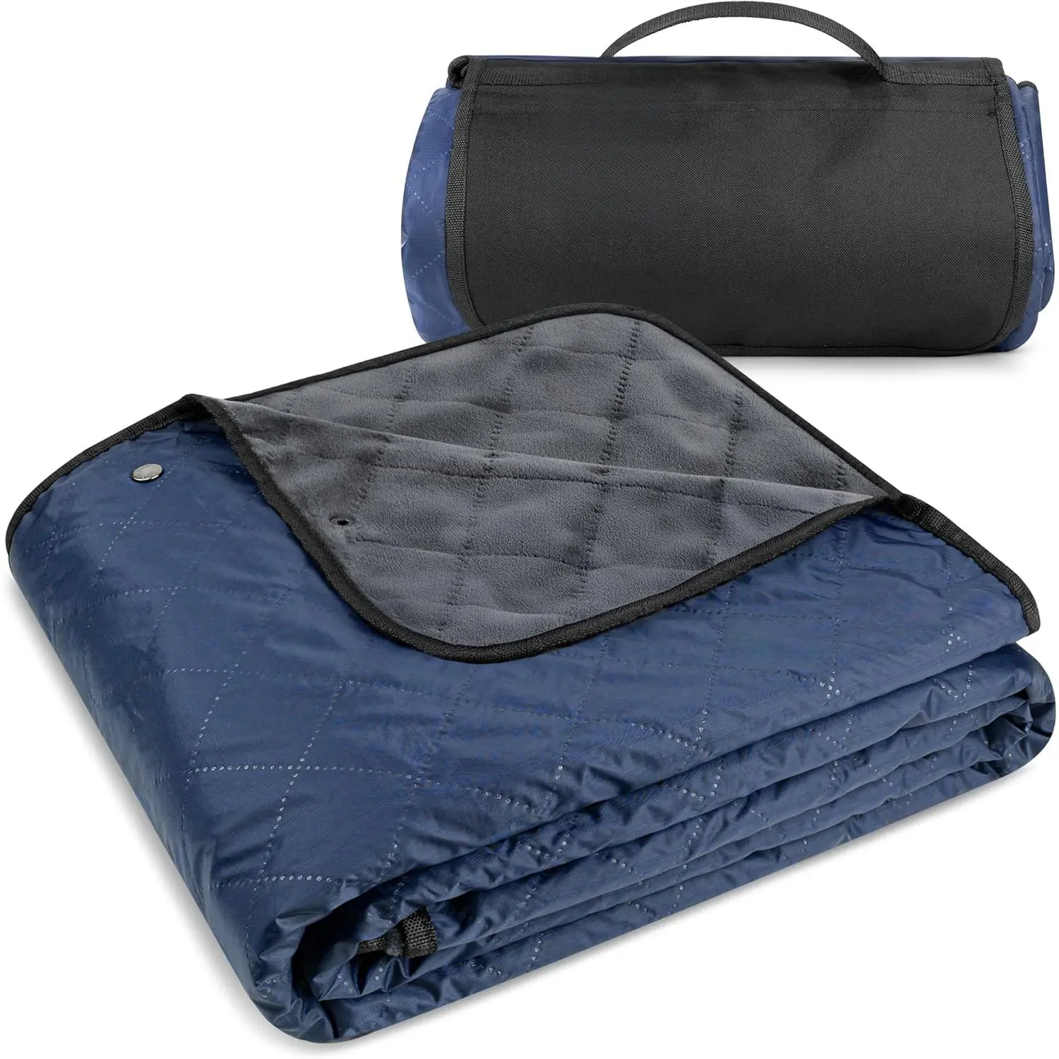 Large waterproof camping blanket, wool quilted stadium blanket, suitable for cold weather, windproof and foldable outdoor blanket, suitable for picnics, beaches, pets, and cars