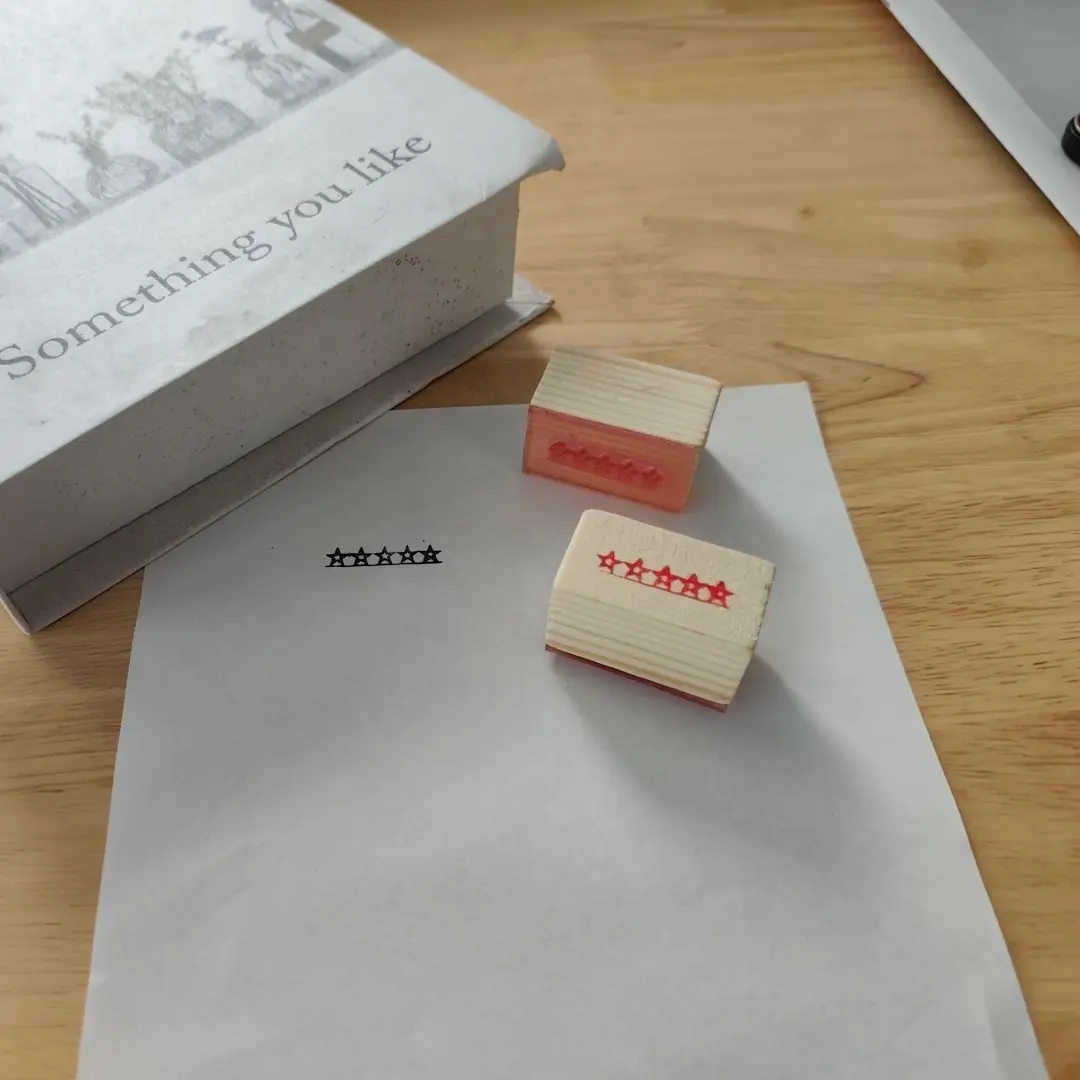 Wooden Crystal Resin Stamp for Bullet Journal, Diary Decoration Markers, Office Stamps, Home Five-Point Star Material