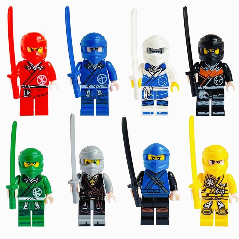 Building blocks gold ninja humanoid dolls educational splicing toys mini characters children's birthday gifts cartoon characterspopular popular