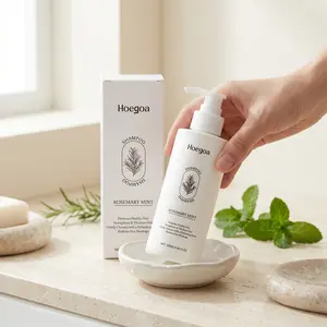 2-Pack Rosemary Mint Shampoo, Brightening Hair Cleanser, Soft and Silky Hair, Volumizing and Moisturizing, Rich Lather