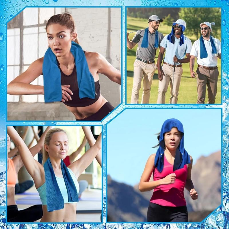 2pcs/10pcs Cooling Towel Set for Men & Women, Quick-Dry Sports Accessories for Camping, Gym, Hiking, Golf, Running, Cycling