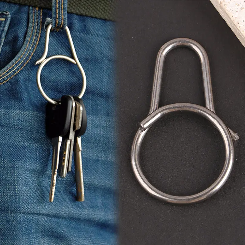 Titanium Alloy Quick-Release Keychain Clip, Detachable Car Key Chain Bag, Anti-Loss Belt Loop Key Organizer, Men's Gift, Car Key Ring