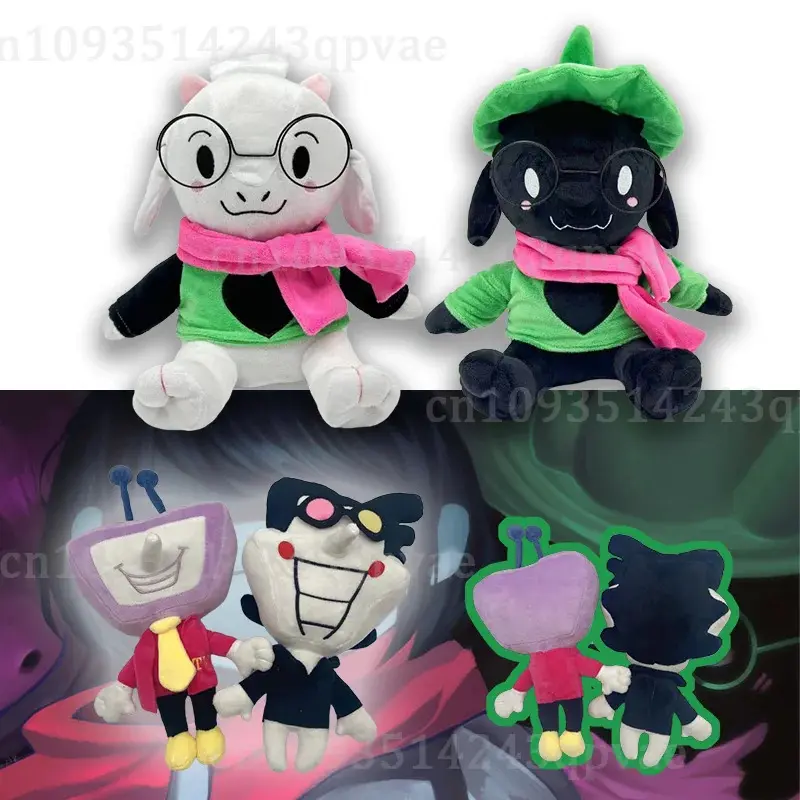 TreasuringU 2026 New Deltarune Polyester Plushies - Cute Tenna, Talsei, Spamton Soft Toys with Stretch Fabric, Stuffed Dolls for Birthday Gifts