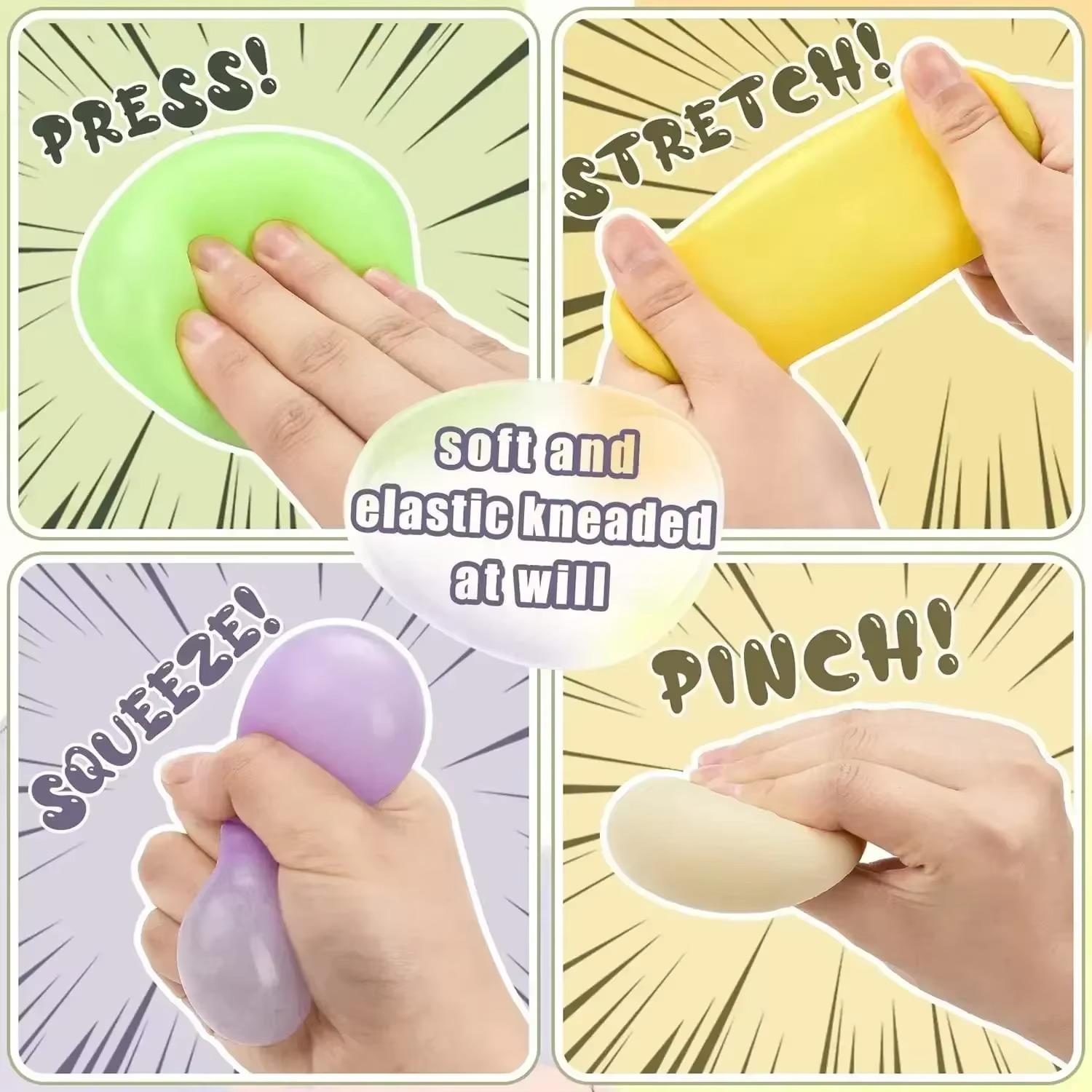 1PC Dumpling Stress Balls Fidget Sensory Toy Simulation Food with Little Steamer Squeeze Dough Ball Stress Relief Hand Toy