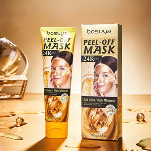 24K Gold Mineral Peel-off Face Mask, Pore Minimizer, Moisturizing Firming Mask Remove Impurities & Dark Spots