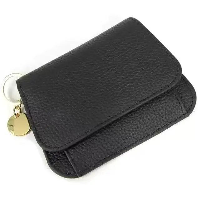 Small Wallet for Women RFID Blocking  Slim  Wallet Tri-Fold Card Case with  Pocket(Black)