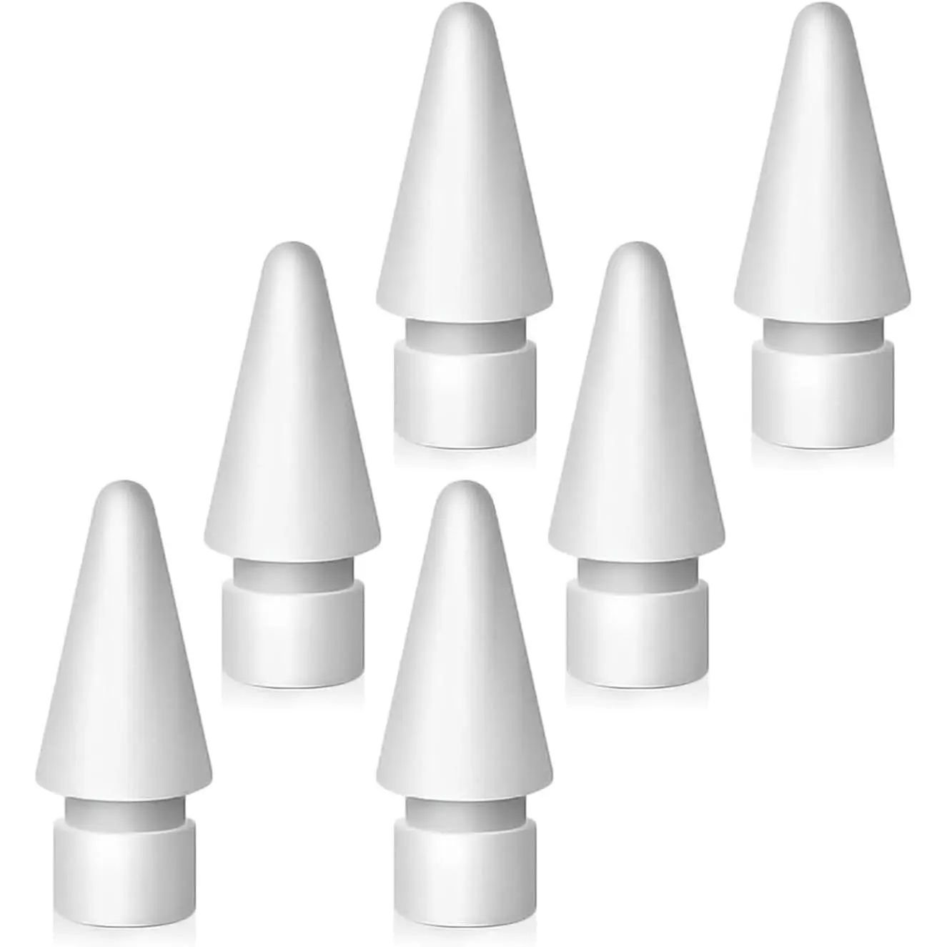 Replacement Tips Compatible with Apple Pencil 1st/2nd Gen, Pencil Nibs for iPad Pro Pencil 2/1 Gen(6 Pack)