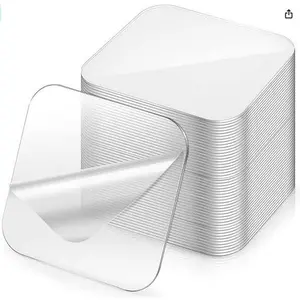 50PCS Double Sided Adhesive Pads for Mounting, 1-3/8inch Two Sided Pre-Cut Square Tape, Sticky Tack Double Sided Tape for Walls Hanging, (1-3/8inch X1-3/8inch X 0.52MM)