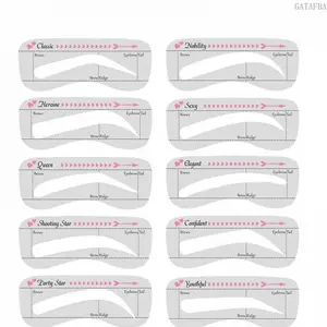 10Pcs Silicone Eyebrow Stencils| Colorful Eyebrow Shaper Reusable Makeup Assistant Tool Easy Brow Drawing Kit for Beginners Daily Beauty Use