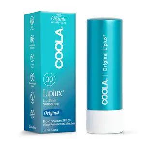 SPF 30 Organic Liplux Lip Balm with Sunscreen, Dermatologist Tested Daily Protection Lip Care, Vegan & Gluten Free, 0.15 Oz