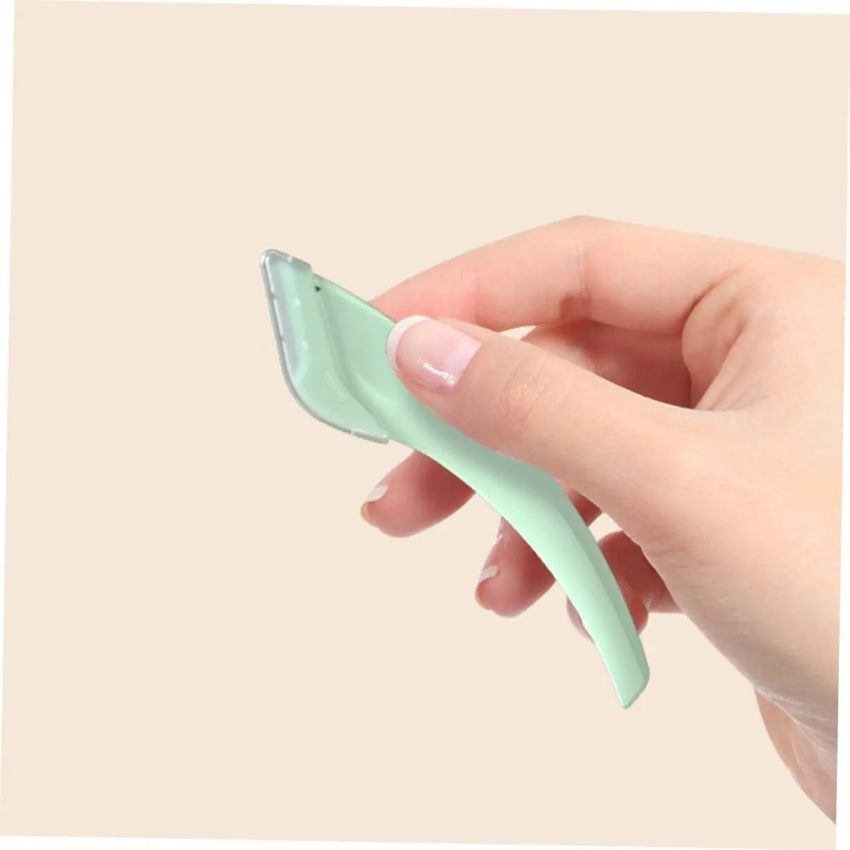 Bend Moon Anti-Scratch Eyebrow Knife, Novice Eyebrow Razor, Macro Protection Net, Stainless Steel, Female Eyebrow Tool