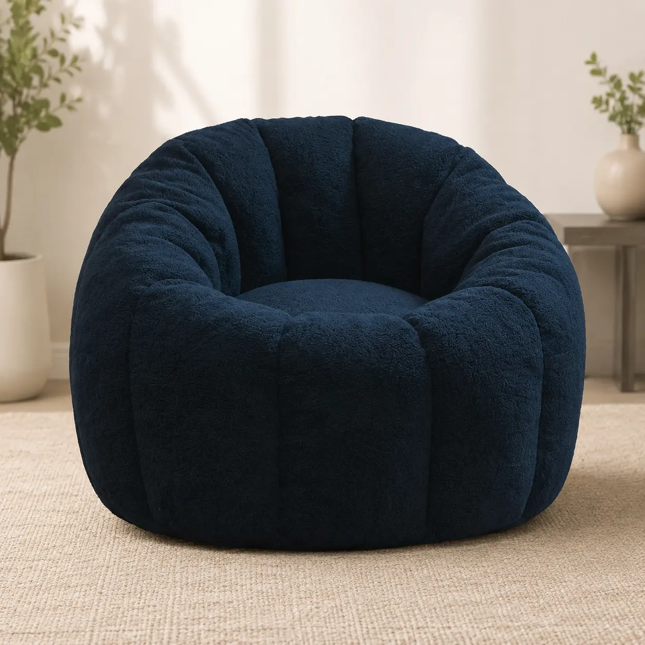 Littleox Bean Bag Chair with Armrests Stuffed High Density Foam Comfy Lazy Sofa Chair for Adults Relaxing in Living Room Bedroom Reading